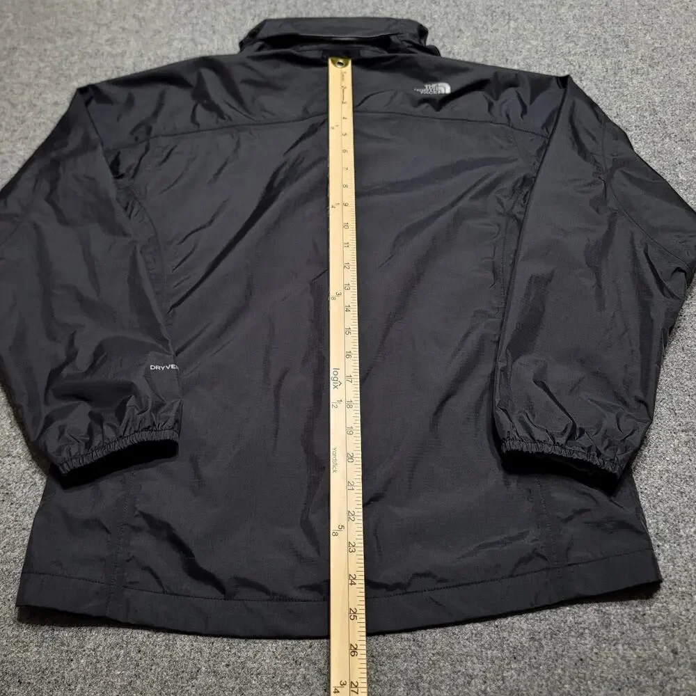 The North Face Jacket Girls Extra Large 18 Black Resolve Reflective Ripstop Rain